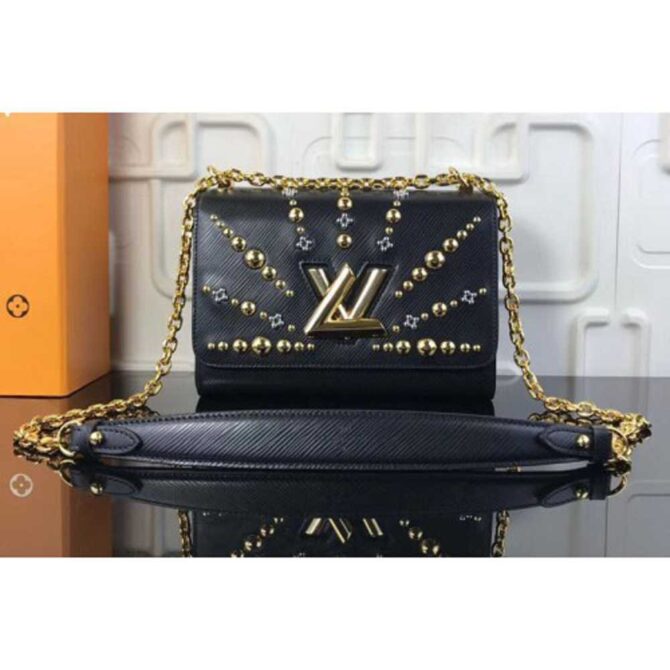 Louis Vuitton Replica M52510 LV Replica Twist MM Epi Leather Bags Black
