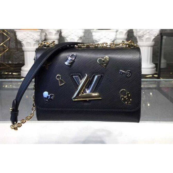 Louis Vuitton Replica M52891 Twist MM MM Bags Epi Leather Black