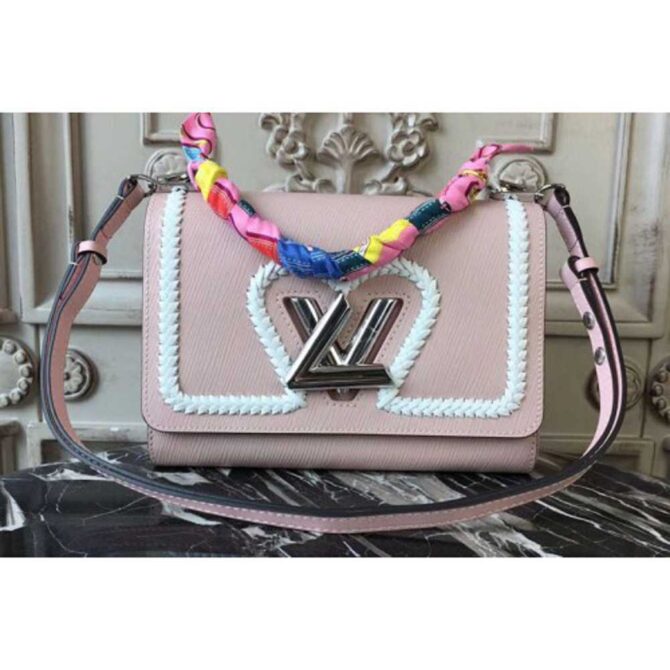 Louis Vuitton Replica M53126 Twist MM Epi Leather Bags Pink