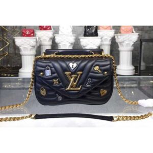 Louis Vuitton Replica M53213 New Wave Chain Bag PM New Wave Leather Black