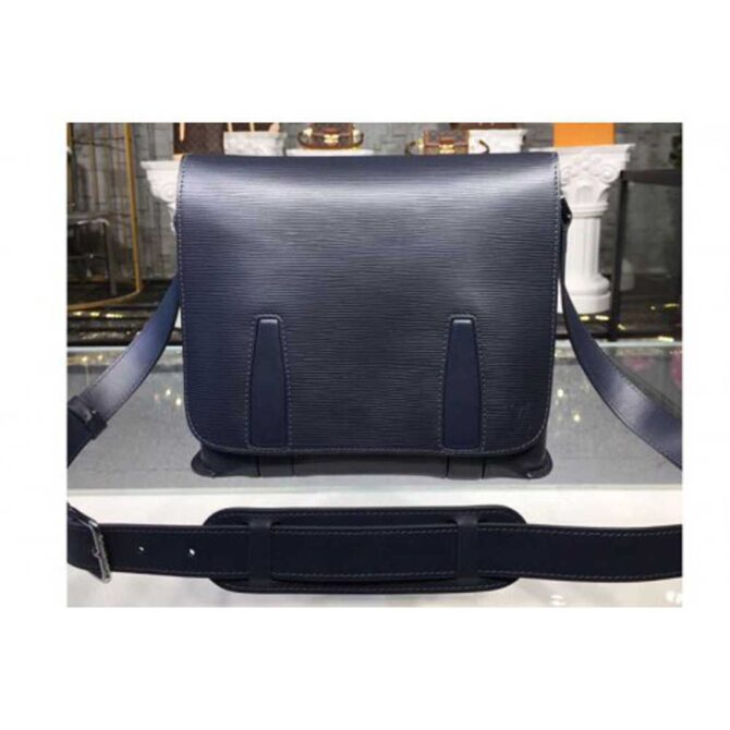 Louis Vuitton Replica M53409 LV Replica Epi Leather Harrington Messenger Bag Blue