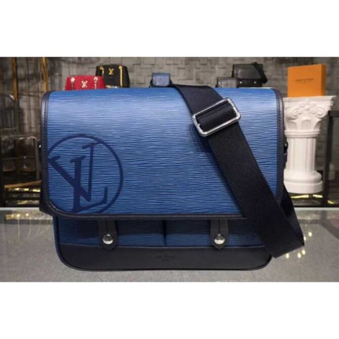Louis Vuitton Replica M53494 LV Replica Epi Leather Messenger PM Bags Blue