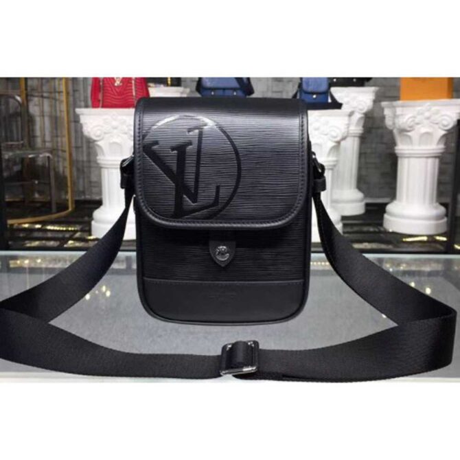 Louis Vuitton Replica M53497 LV Replica Epi Leather Messenger BB Bags Black