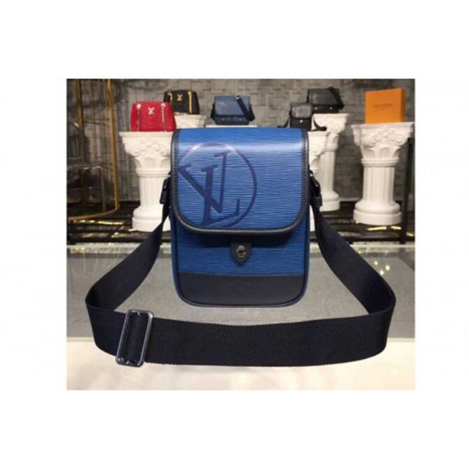 Louis Vuitton Replica M53497 LV Replica Epi Leather Messenger BB Bags Blue