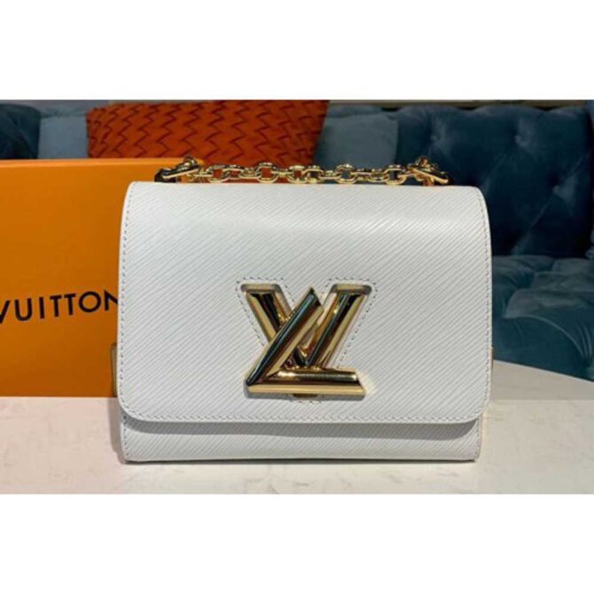Louis Vuitton Replica M54278 LV Replica Twist PM chain bags White Epi leather
