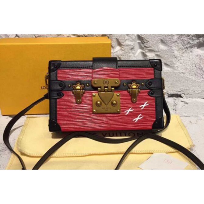 Louis Vuitton Replica M54651 Petite Malle Epi Leather Bags Red