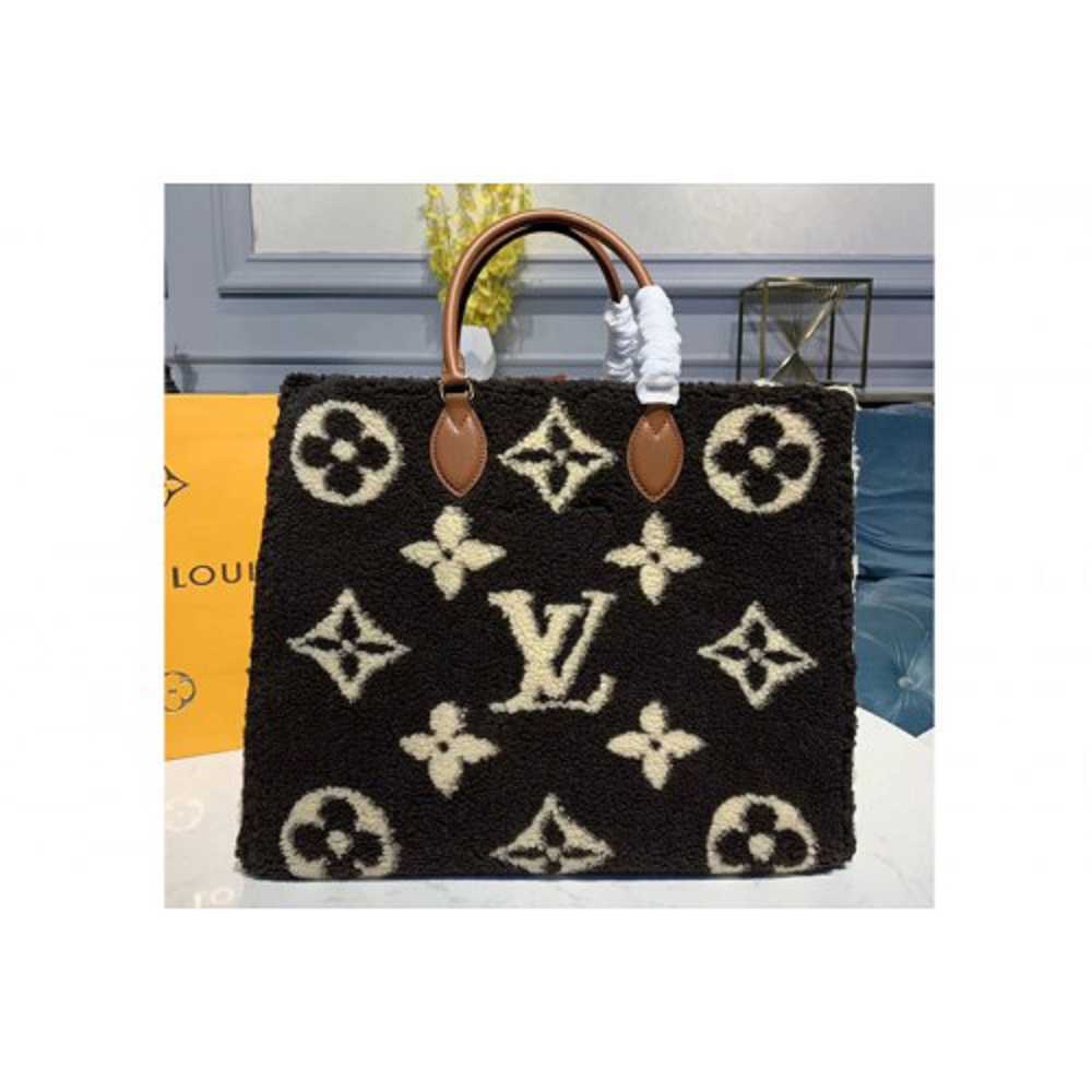 Louis Vuitton Replica M55421 LV Replica Onthego tote bag Coffee Monogram Canvas and VeLV Replicaet