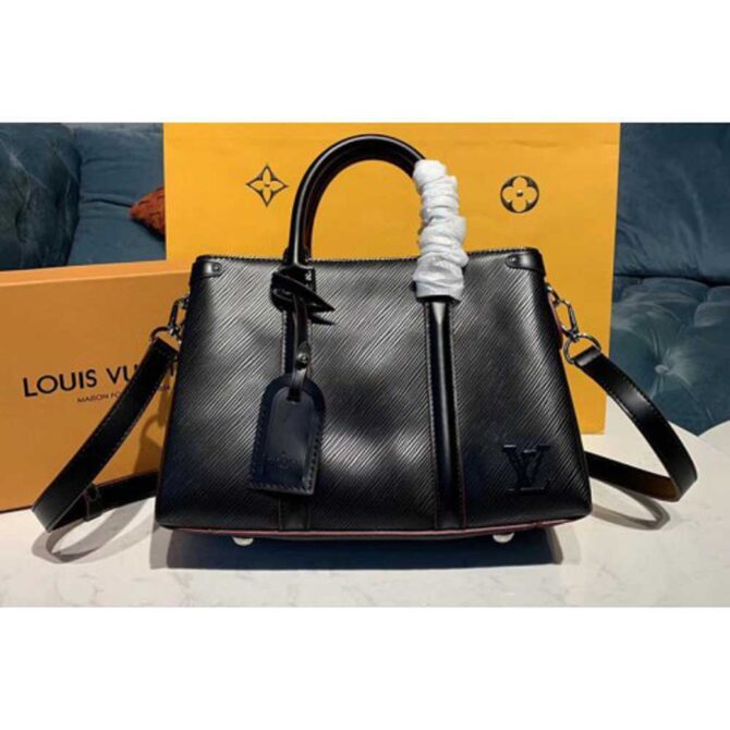 Louis Vuitton Replica M55613 LV Replica Twist Tote Bags Black Epi leather