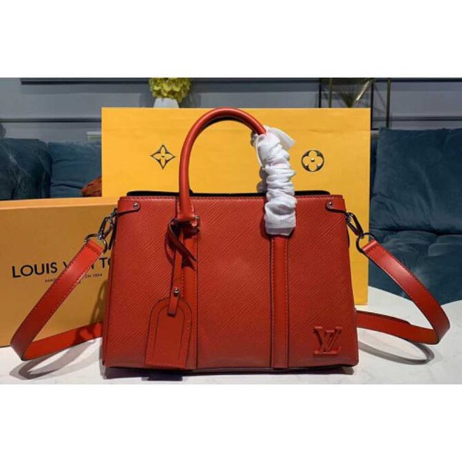 Louis Vuitton Replica M55613 LV Replica Twist Tote Bags Red Epi leather