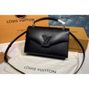 Louis Vuitton Replica M55977 LV Replica Pochette Grenelle handbag Black Epi Leather