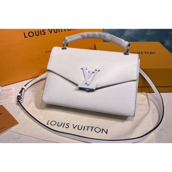 Louis Vuitton Replica M55978 LV Replica Pochette Grenelle handbag White Epi Leather