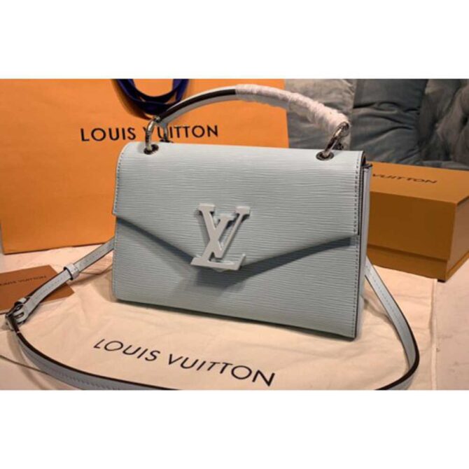 Louis Vuitton Replica M55981 LV Replica Pochette Grenelle handbag Blue Epi Leather