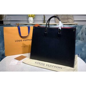 Louis Vuitton Replica M56080 LV Replica Onthego GM tote bag in Black Epi Leather