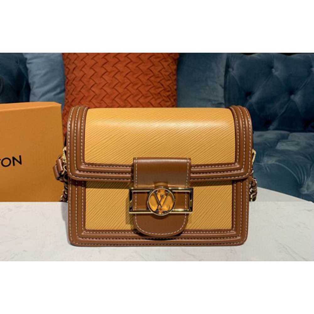 Louis Vuitton Replica M56251 LV Replica Mini Dauphine Handbags in Yellow Epi  leather - AAAReplica