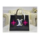 Louis Vuitton Replica M56958 LV Replica Onthego GM tote Bag in Black Cowhide Leather
