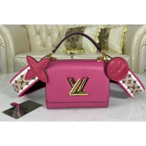 Louis Vuitton Replica M57063 LV Replica Twist Mini handbag Agathe Rose Pink Epi leather
