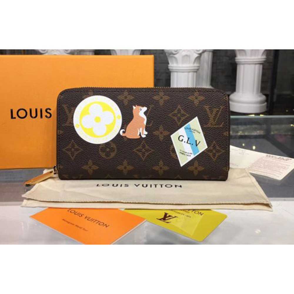 Louis Vuitton Replica M60017 LV Replica Zippy Wallet MY LV Replica World Tour Monogram Canvas Wallet