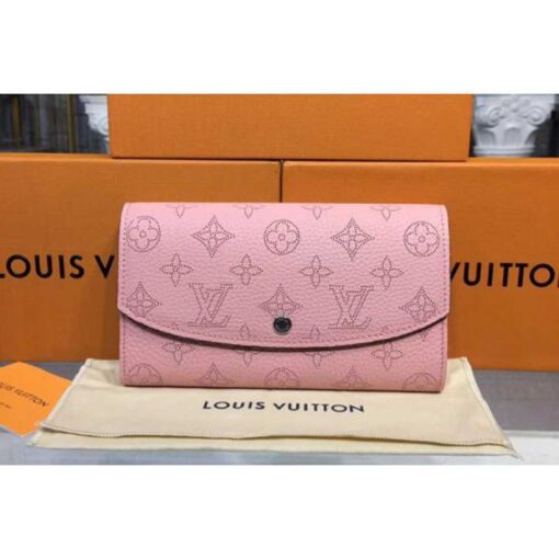 Louis Vuitton Replica M60145 LV Replica Mahina Leather Iris Wallet Pink