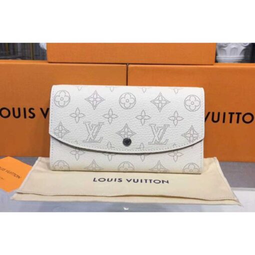 Louis Vuitton Replica M60177 LV Replica Mahina Leather Iris Wallet Ivory