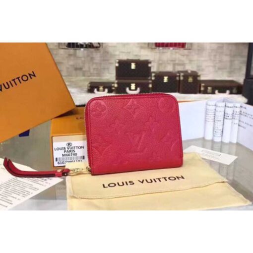 Louis Vuitton Replica M60740 Monogram Empreinte Zippy Coin Purse Red