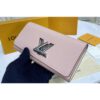 Louis Vuitton Replica M61178 LV Replica Twist wallet in Rose Ballerine Pink Epi leather