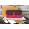 Louis Vuitton Replica M61719 Cherrywood Wallet Patent Leather With Monogram canvas Rosy