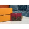Louis Vuitton Replica M61730 LV Replica Card Holder Wallet Monogram Canvas And Red Calf Leather