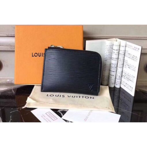 Louis Vuitton Replica M61808 Coin Purse Epi Leather Black