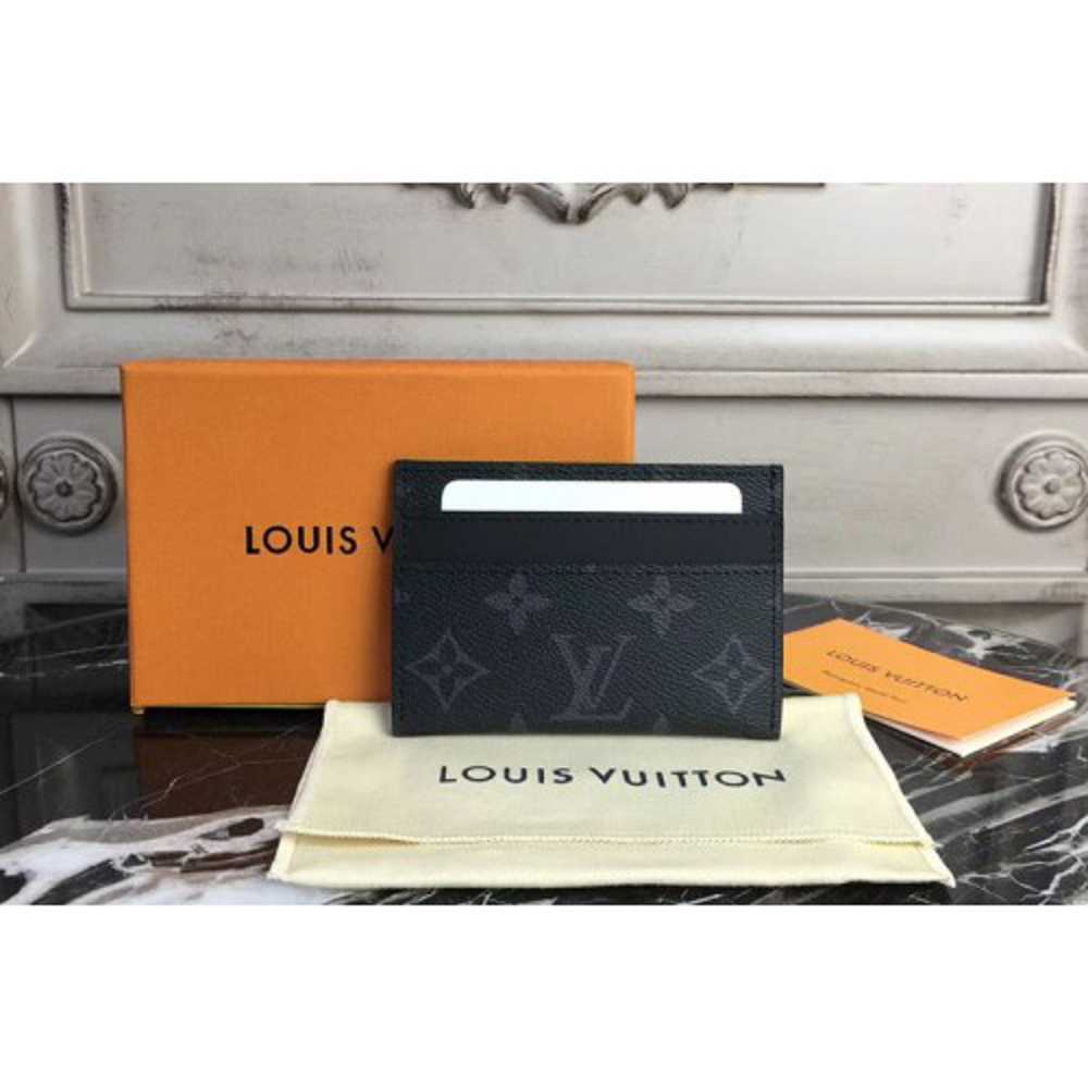 Louis Vuitton Double Card Holder Monogram Eclipse Canvas M62170