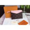 Louis Vuitton Replica M62257 LV Replica Zipped Card Holder Monogram Canvas Pink