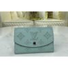 Louis Vuitton Replica M62542 LV Replica iris compact wallet in Blue Mahina leather