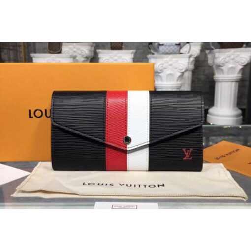 Louis Vuitton Replica M62985 LV Replica Sarah Wallet Epi Leather Black