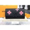 Louis Vuitton Replica M63211 LV Replica Taurillon Leather Capucines Wallet Black And Pink