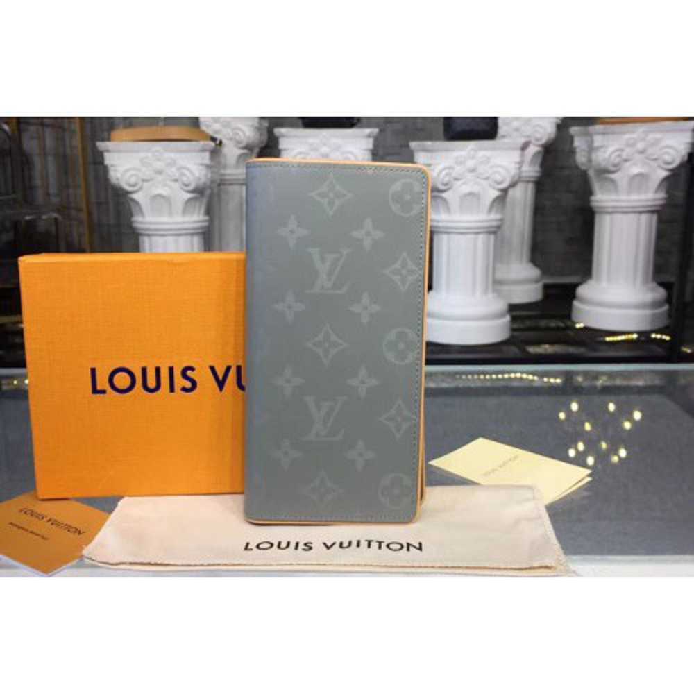 Louis Vuitton Replica M63236 LV Replica Brazza Wallet Monogram Titanium Canvas