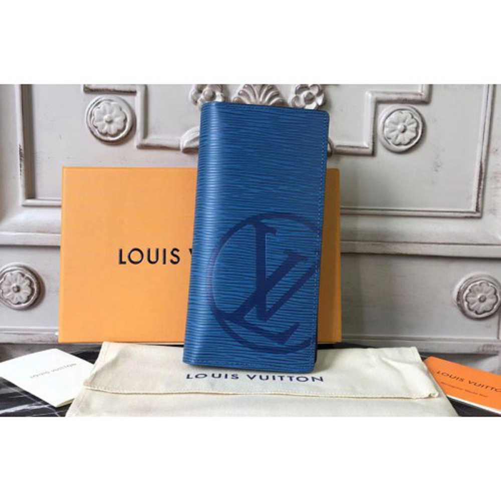Louis Vuitton Replica M63513 Epi Leather Brazza Wallet Blue