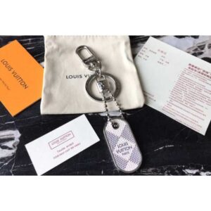 Louis Vuitton Replica M63618 LV Replica Tab Bag Charm and Key Holder Damier Azur Canvas