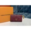 Louis Vuitton Replica M63708 LV Replica 6-Key Holder Bordeaux Monogram Empreinte leather