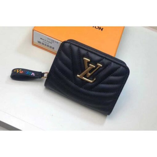 Louis Vuitton Replica M63789 LV Replica New Wave Zipped Compact Wallet Black
