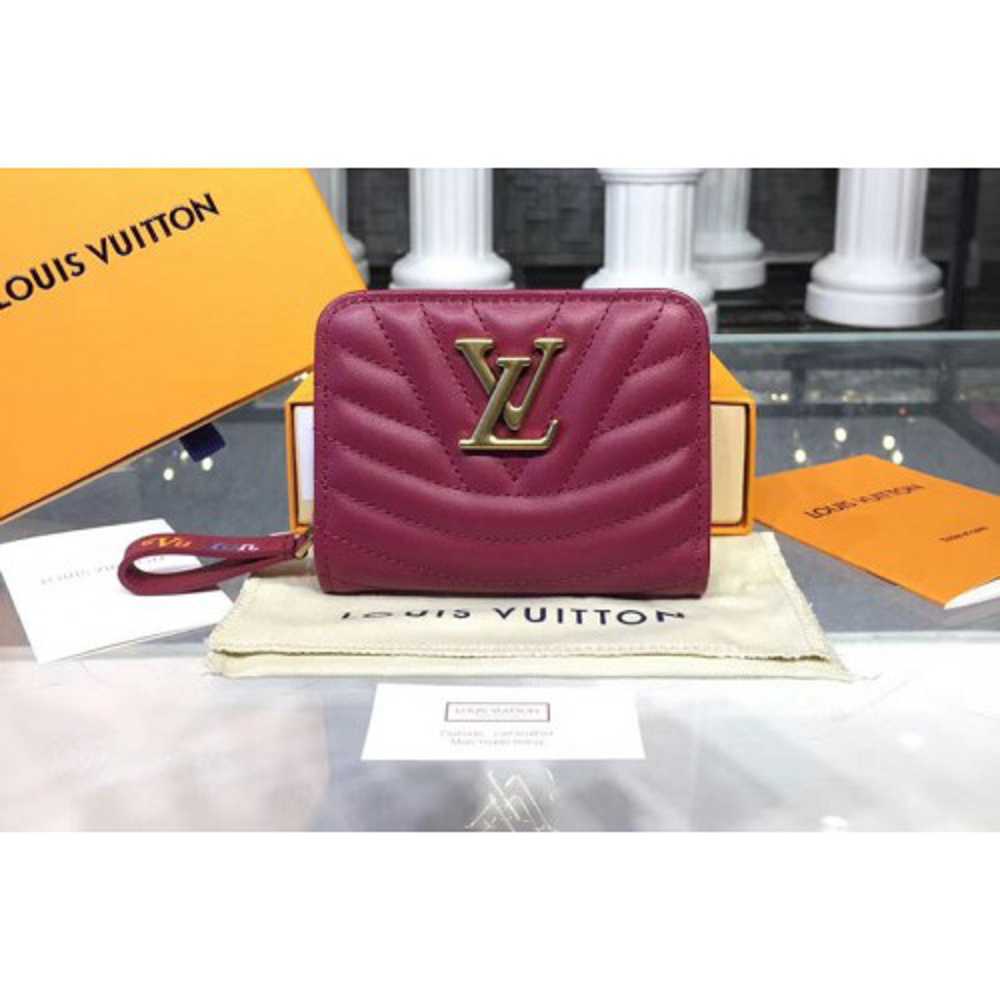 Louis Vuitton Replica M63789 LV Replica New Wave Zipped Compact Wallet Wine