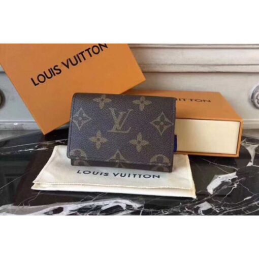 Louis Vuitton Replica M63801 Enveloppe Carte de Visite Monogram Canvas Wallets