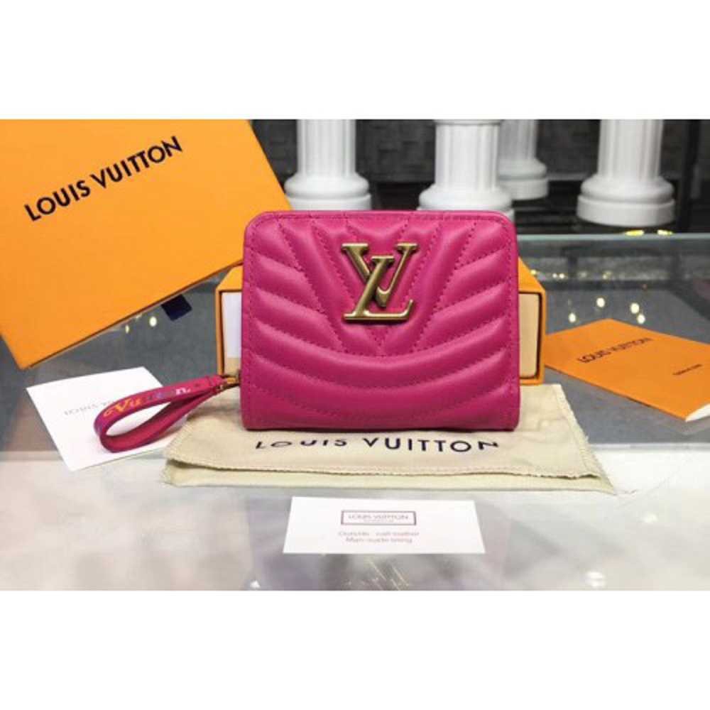 Louis Vuitton Replica M63835 LV Replica New Wave Zipped Compact Wallet Rosy