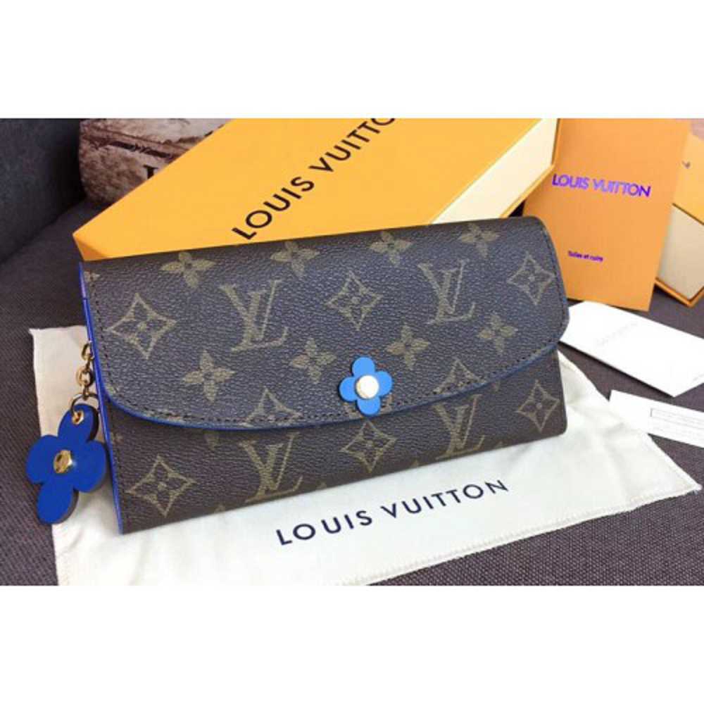 Louis Vuitton Replica M63895 Emilie Wallet Monogram Canvas Blue jean