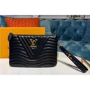 Louis Vuitton Replica M63943 LV Replica New Wave zip pochette Bags Black Calf leather