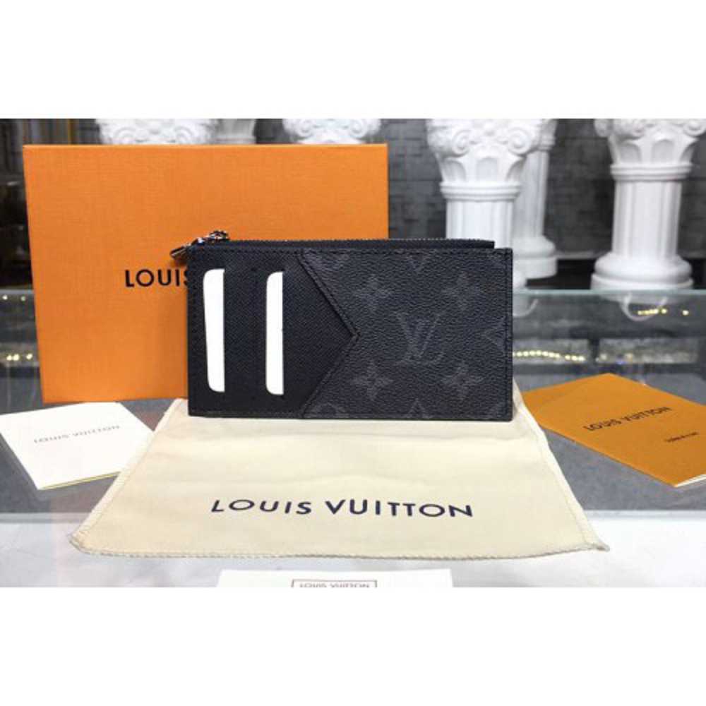 Louis Vuitton Replica M64038 LV Replica Coin Card Holder Monogram Eclipse Canvas