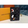 Louis Vuitton Replica M64411 LV Replica Passport Cover Wallet Damier Graphite Canvas With Mickey