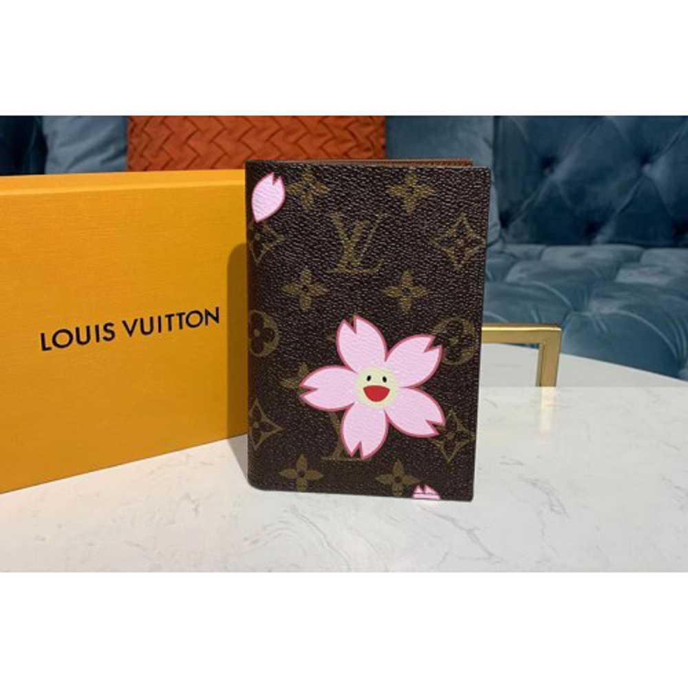 Louis Vuitton Replica M64411 LV Replica Passport Cover Wallet Monogram canvas With Flower
