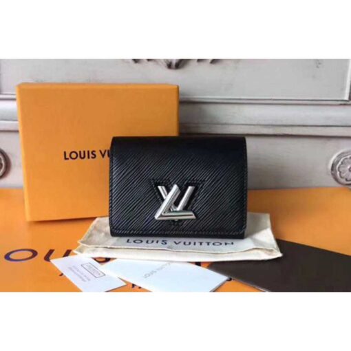 Louis Vuitton Replica M64414 Twist Compact Epi Leather Wallets Black