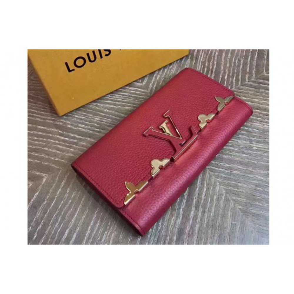 Louis Vuitton Replica M64551 Capucines Wallet Taurillon Leather Red