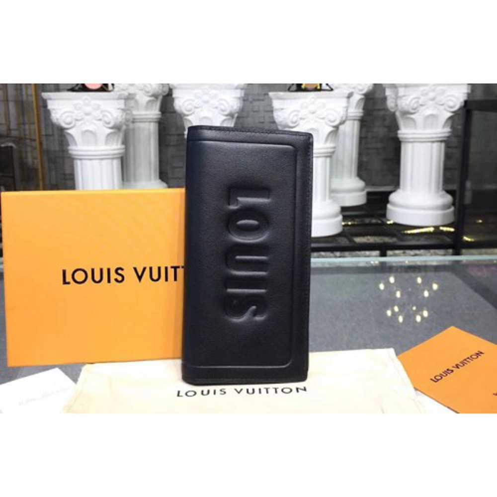 Louis Vuitton Replica M66540 LV Replica Dark infinity Leather Brazza Wallet