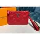 Louis Vuitton Replica M67500 LV Replica New Wave zip pochette Bags Red Calf leather